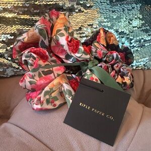 Rifle Paper Co. Floral Scrunchie Set of 3- Multicolor